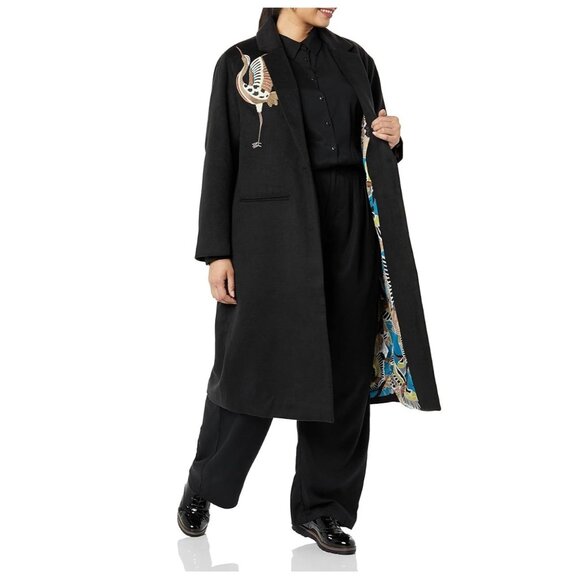 Terea by Andrea Women's Pitter Crane  Embellished Coat Lined size 4X NWT - Picture 1 of 7